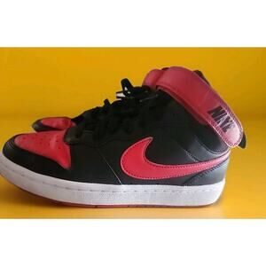 Nike Red And Black High Tops Cd7782-003 Womens 6.5 Kids 5Y Nice Condition